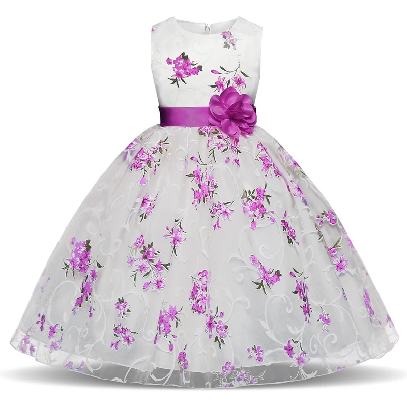 Vestidos infantiles elegantes para niñas 3 a 10 años, vestido Formal de flores para niñas, vestido de de princesas, vestido de fiesta infantil|Vestidos| - AliExpress