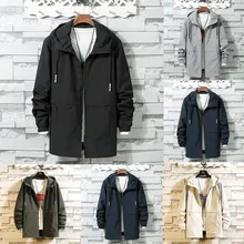 Мужская куртка с капюшоном, стильная повседневная Кепка, модная большая удобная куртка, пальто большого размера, M-8XL с длинным рукавом, мужские топы Au1