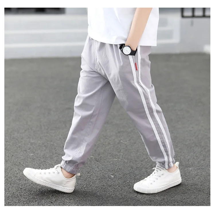 Summer New Style Athletic Stripes Casual Pants Children Loose-Fit Athletic Pants