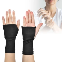 2 pçs unissex 360 graus de compressão artrite cinta fitness esporte guarda luva elasticidade antiderrapante palma mão pulso polegar suporta