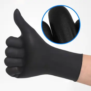 

100/50 Pcs Disposable Latex Gloves Universal Cleaning Work Finger Gloves Latex Protective Home Food For Safety Black