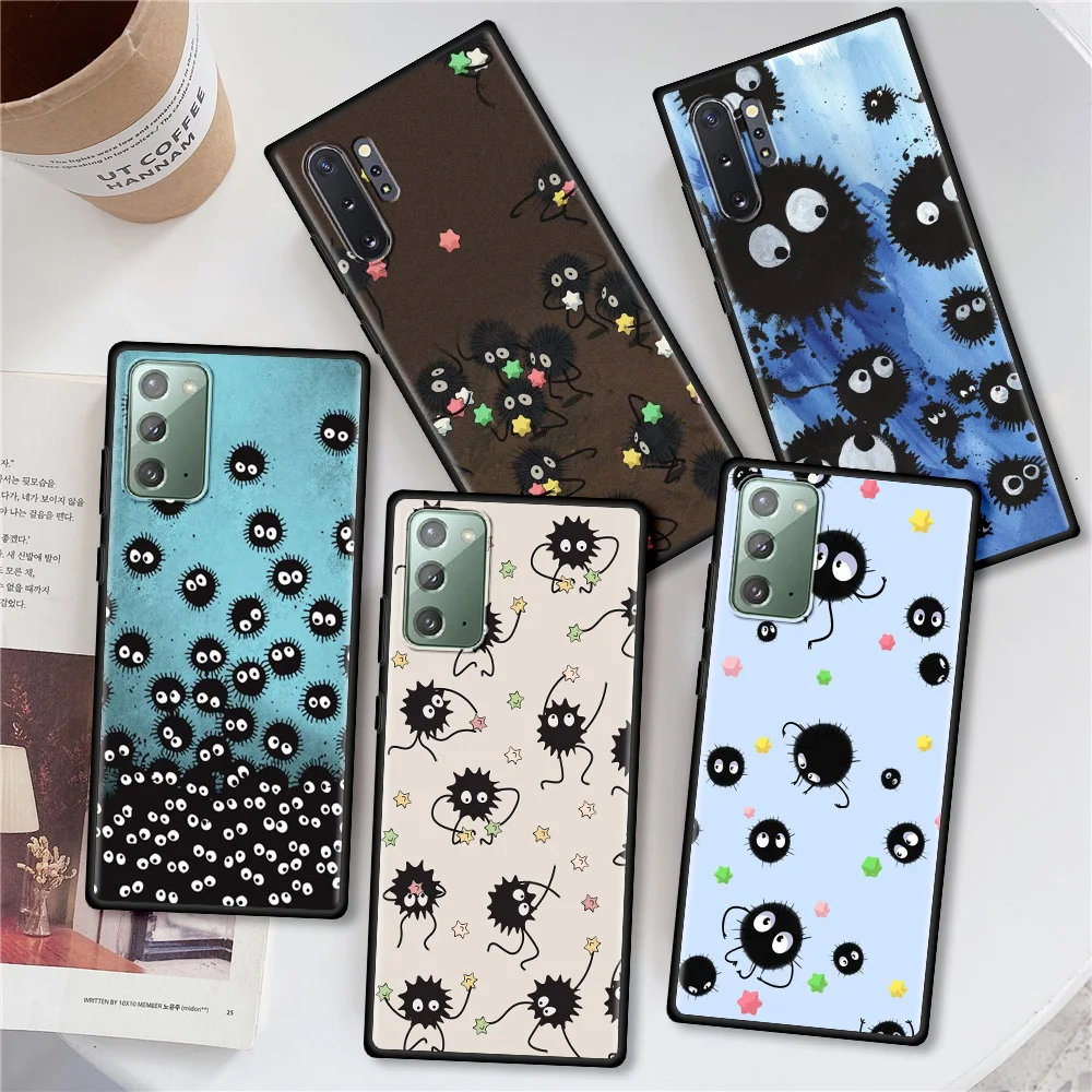 Аниме Чехол Soot Sprites для Samsung S20 S21 FE Galaxy S10 S9 S8 S10e Note 20 Ultra 10 Plus мягкий чехол телефона |