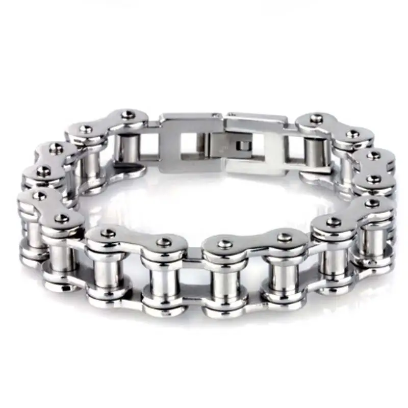 11 мм крутой мужской браслет из нержавеющей стали 316L, велосипедный мотоцикл для мужчин s для мальчиков, браслет-цепочка в стиле хип-хоп, байкер, ювелирное изделие 8.3in