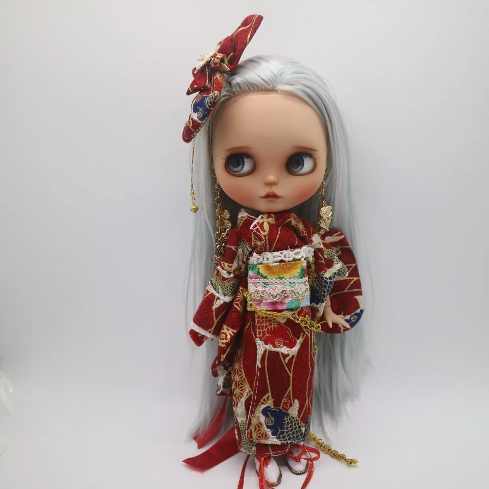 Кимоно для куклы Blyth, японская Одежда для кукол, одежда хорошего качества