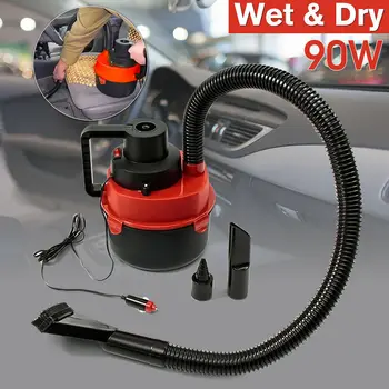 

12V Car Vacuum Cleaner High Power Handheld Wet Dry Duster Dirt Collector Flashlight Stronge Suction Portable Auto Vacuum Cleaner
