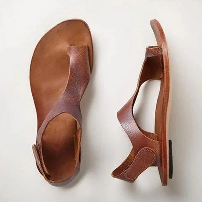 2020 New Fashion Women Leather Sandals Roman Summer Sandals Ancient Greek Womens Leather Natural Color Ladies Leather Sandals (1)