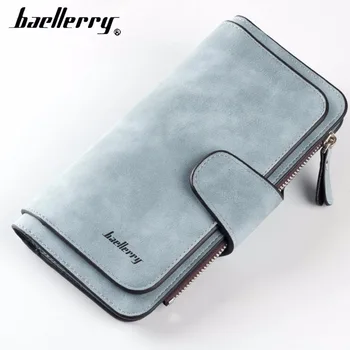 

Fashion Women Wallets Long PU Leather Card Holder Female Coin Purse Top Quality Zipper Big Brand Wallet For Girls