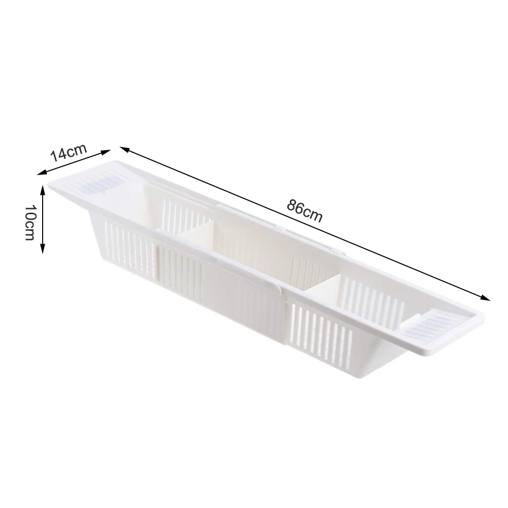 Retractable Multifunction Bathroom Storage Bracket, Bathtub Caddy Tray Basket, Drain Shelf Rack, Bath Toys Organizer