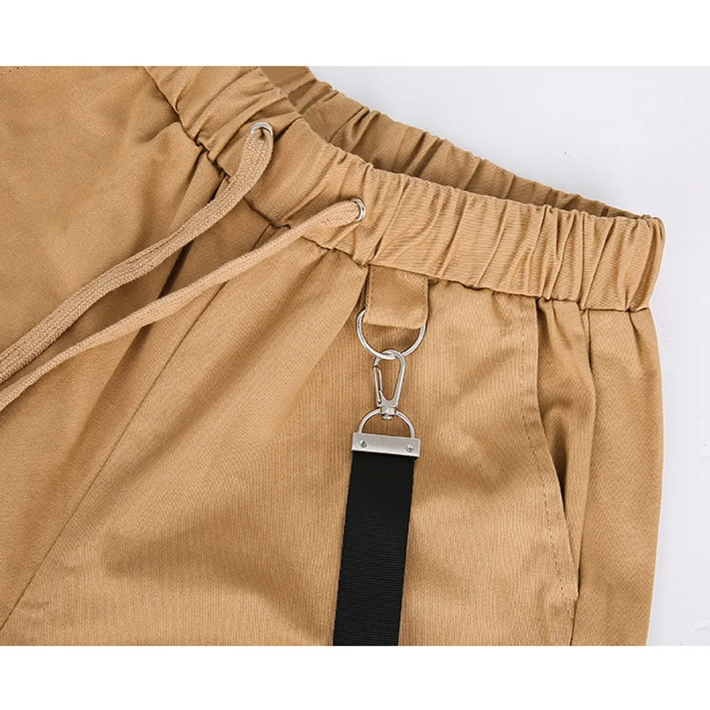 Брюки Для женщин брюки женские Pantalones Mujer Moda однотонные элистичные, средней, посадки карман ремень Повседневное карандаш брюки красивый OY41