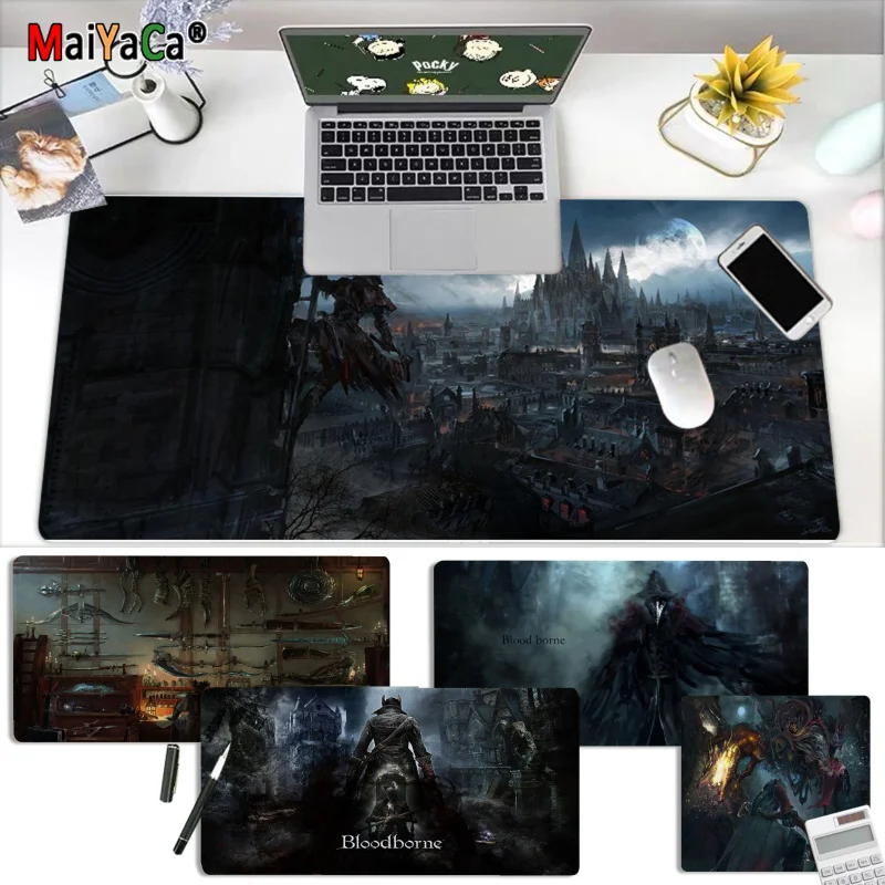 

MaiYaCa Cool New bloodborne gamer play mats Mousepad Free Shipping Large Mouse Pad Keyboards Mat