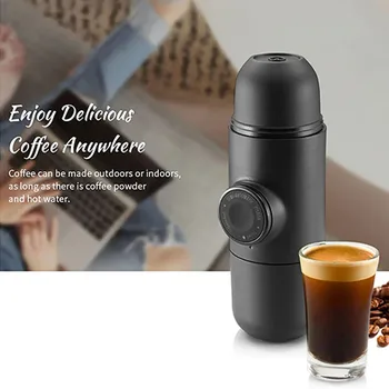 

Coffee Machine Portable Mini Handheld Coffee Machine Espresso Pot Home Office Practical Convenient Gadgets #YL10