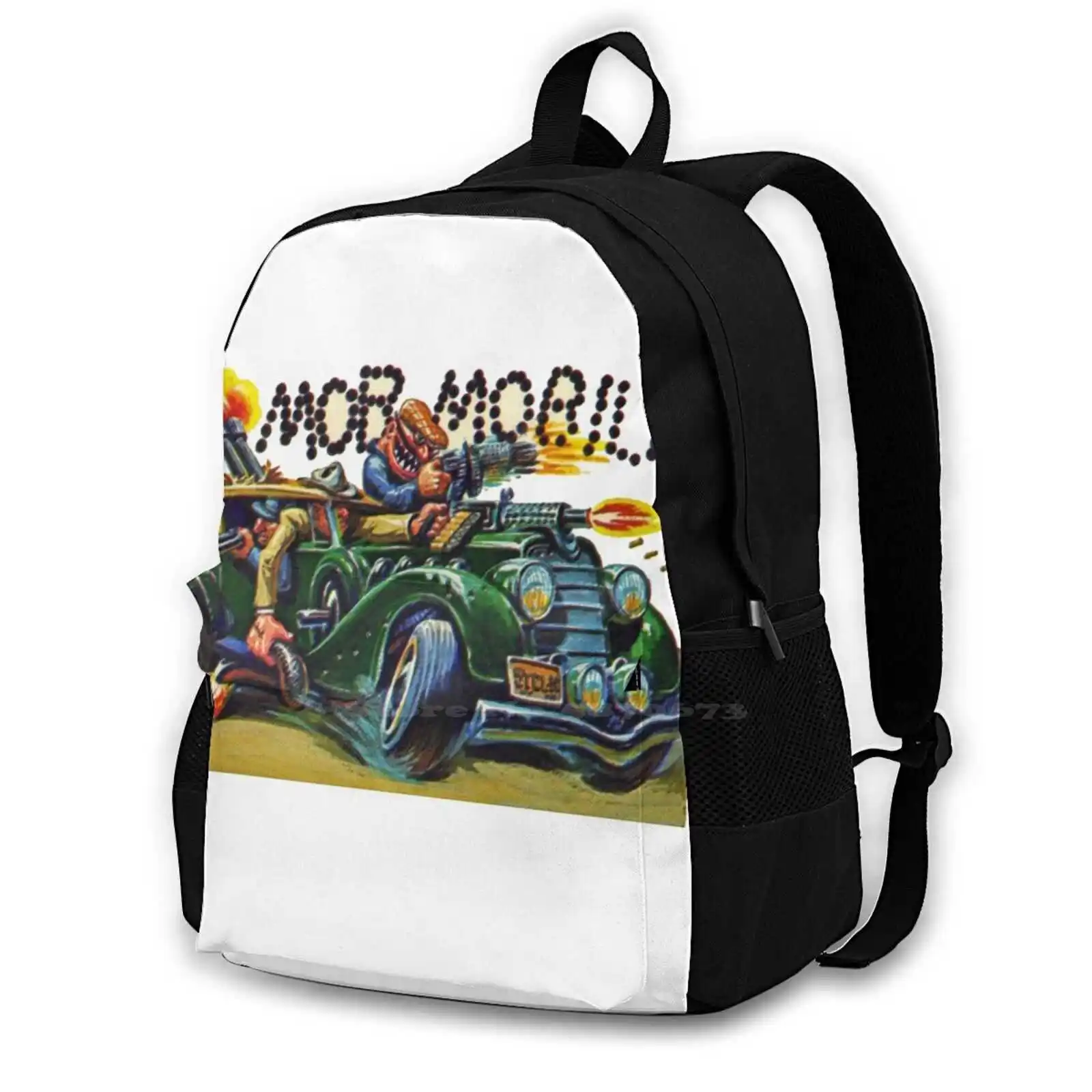 1980 Topps Ruote Strane Mob Mobile Travel Laptop Bagpack Borse Moda Topps Ruote Strane Old School Rat Rod Hot Rod Mobster