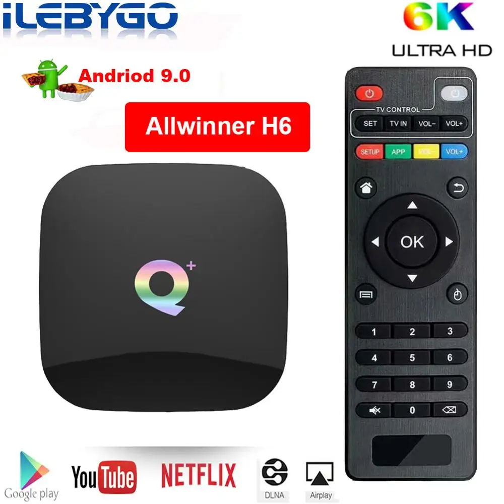 Приставка Смарт ТВ Android 9 0 6K 4 + 64 ГБ ядра 2 ГГц Wi Fi|ТВ-приставки и медиаплееры| |