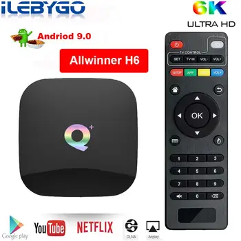 

New Smart TV Box Android 9.0 TV Box 6K 4GB RAM 64GB ROM Quad Core USB3.0 2.4GHz Wifi Media Player Q Plus Set Top Box