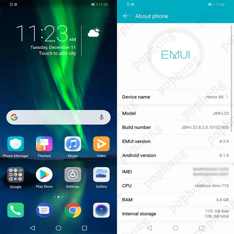 Оригинальный Смартфон HONOR 8X с глобальной прошивкой экран 6 5 дюйма ГБ 128