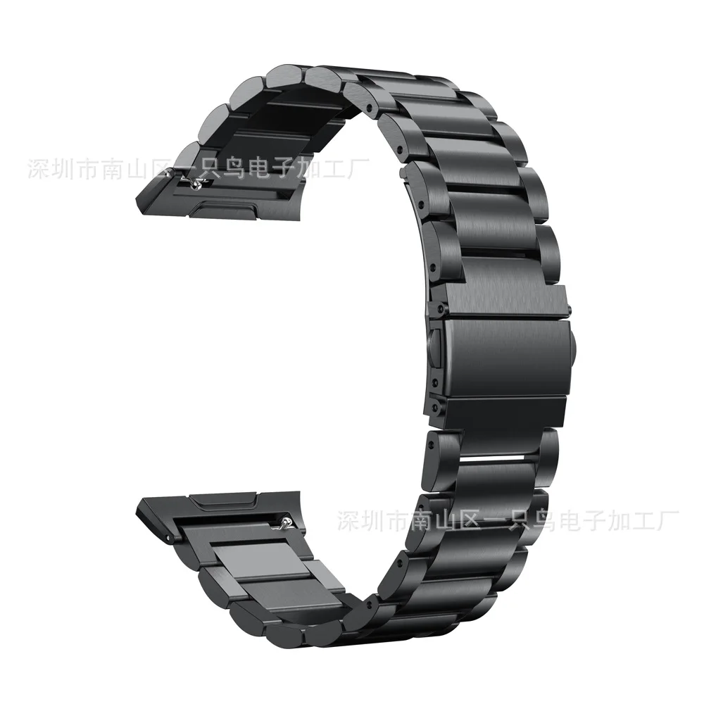 Подходит для Fitbit ионной ремешок для наручных часов с ионизатором Сан Чжу Рогатка с пряжкой однотонные Нержавеющая сталь на цепочке Сталь группа - Цвет: Черный