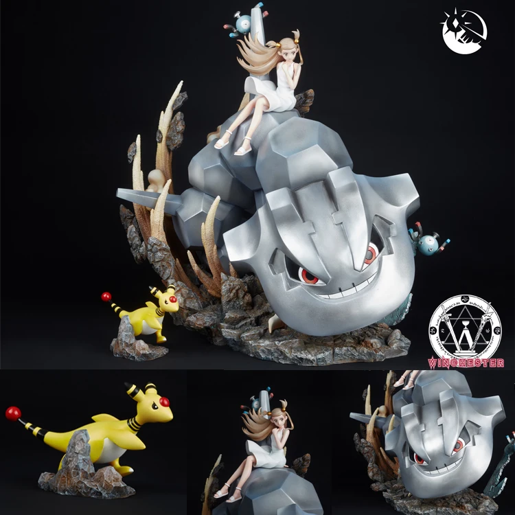 

NEW OVERSIZE Steel Girl Jasmine Steelix Ampharos GK MODEL STATUE TOY FIGURES