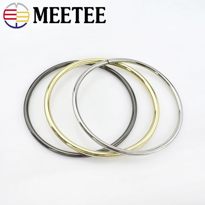 2Pcs Meetee 10cm Thick 5mm Metal O Ring Bags Frame Purse Handle for Luggage Hardware Accessories Buckles DIY Crafts F1-77 | Дом и сад