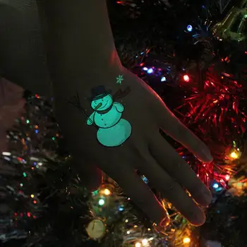 

Waterproof Children's Christmas Luminous Tattoo Stickers Nail Manicure Durable