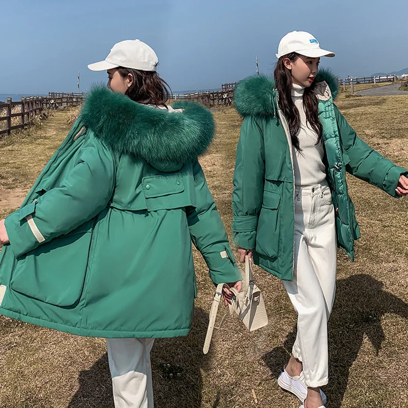 

Photo Shoot South Korea Dongdaemun 19 Down Jacket Women's Korean-style Short Loose-Fit Students BF Cotton-padded Clothes down Co