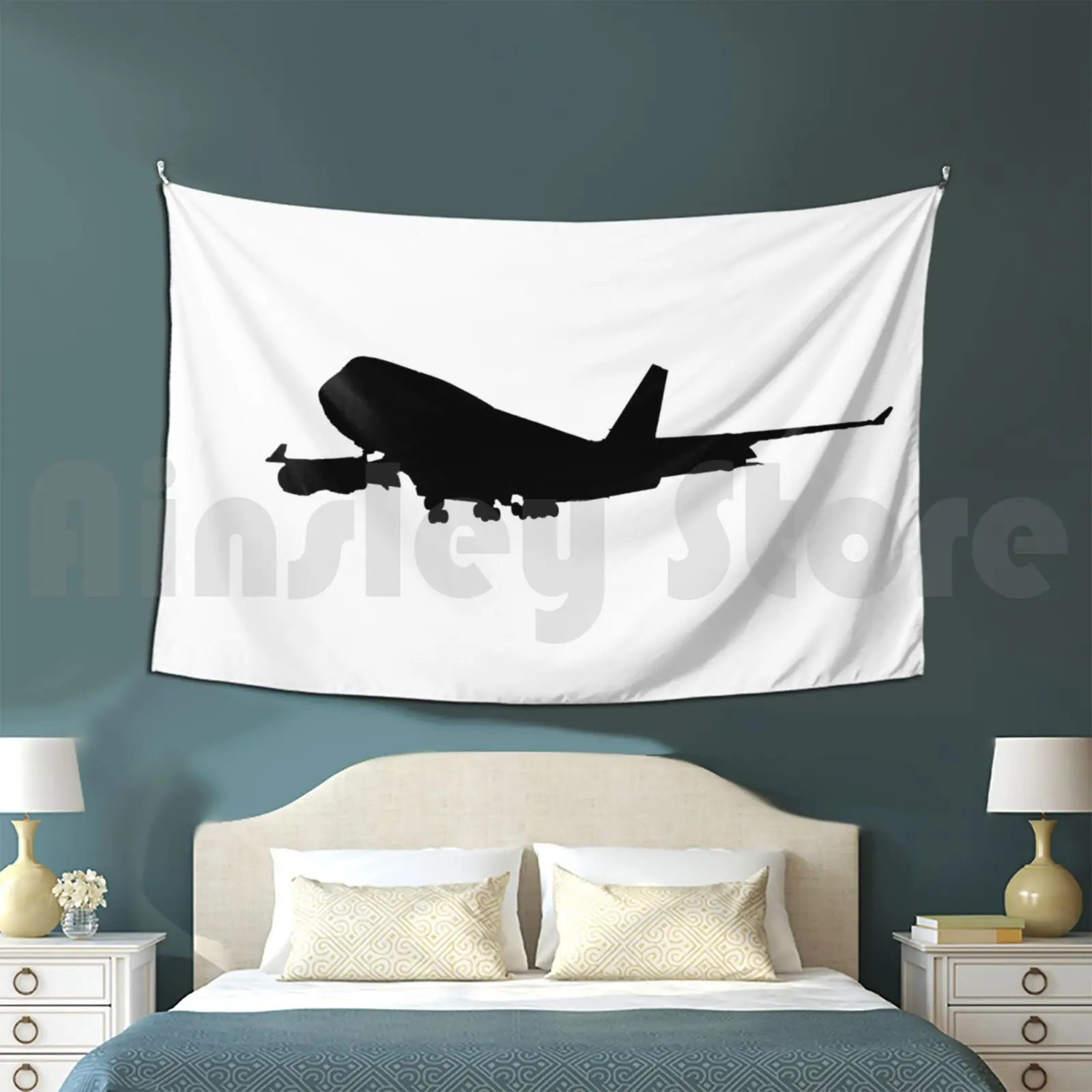 Boeing 747 Shadow Tapestry Soggiorno Camera Da Letto Aereo Aviazione Volo Thewingedlama Boeing Boeing 747 Travel