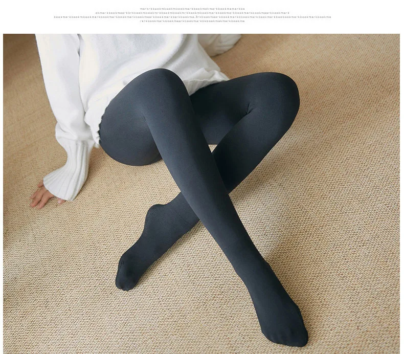 Winter Sexy Women Ladies Tights Fashion Warm Tights Winter Fake Translucent Pantyhose Elastic Warm Fleece Thick Girls Stockings leather leggings