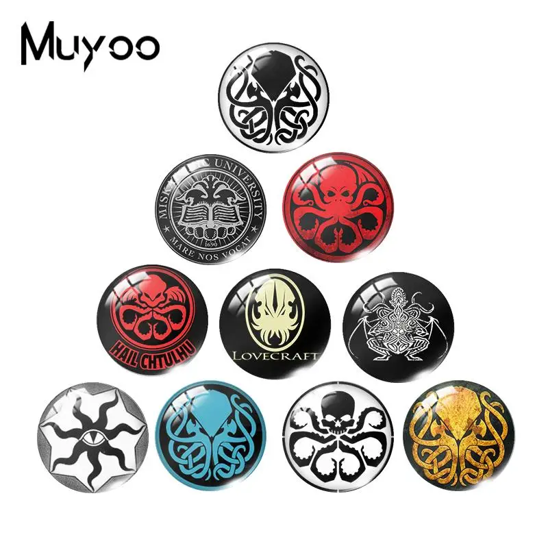 Новинка 2019 эмблема Cthulhu Symol Hydra стеклянный купольный кабошон кабошоны ручной