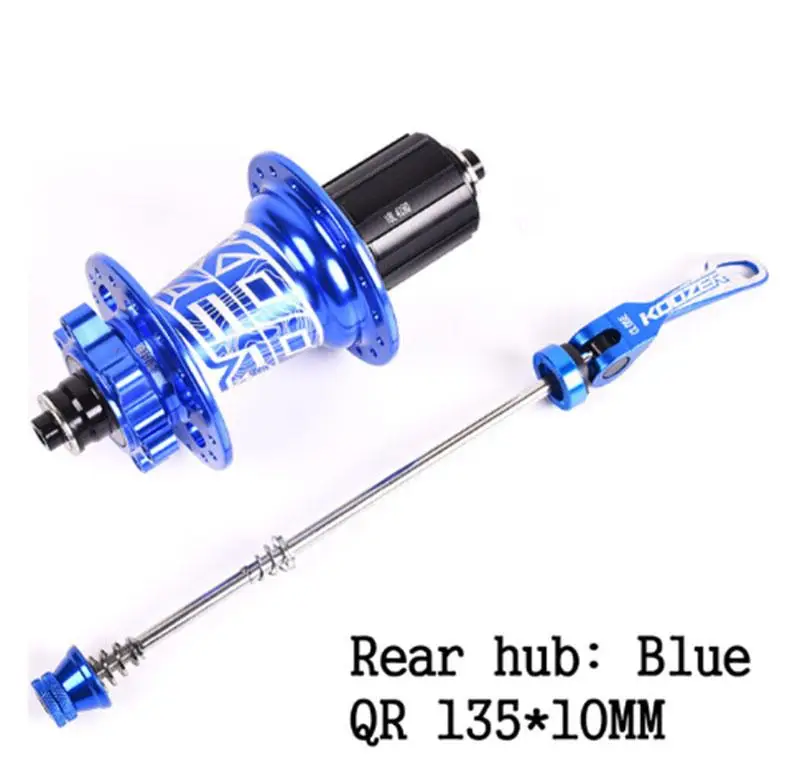 Blue 10X135mm Rear Ступица для горного велосипеда Koozer XM490, 4 подшипника, MTB, задняя 10*135 мм, QR 100*15 12*142 мм, через 32 отверстия, дисковый тормоз, велосипедная ступица - Цвет: Blue 10X135mm Rear