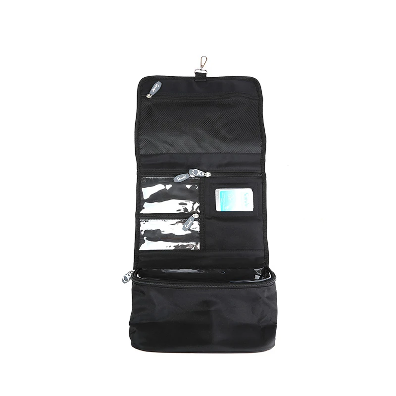 Sansha   High Quality Waterproof Hanging Makeup Bag Black Cosmetic  Wash Toiletry Bag       92AI0001P 3