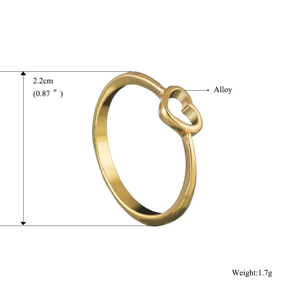 Обручальное кольцо в форме сердца из розового золота, обручальное кольцо из нержавеющей стали, модное ювелирное изделие для женщин