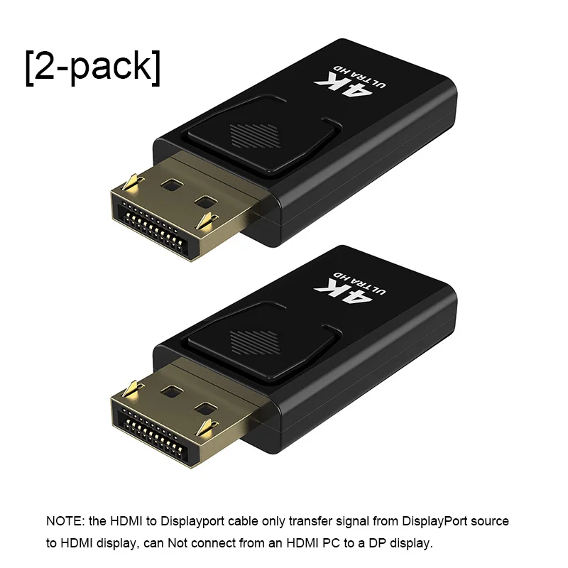 Displyport к HDMI адаптер мама-папа Макс 4 к 60 Гц DP к HDMI конвертер 2 к видео аудио разъем MOSHOU для HDTV ПК - Цвет: 2-pack