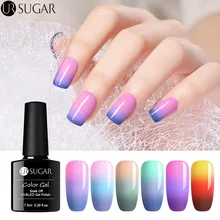 Ur Sugar, 7,5 мл, термальный Гель-лак для ногтей, 3 цвета, меняющий температуру, замочить, УФ-Гель-лак для нейл-арта, лак для маникюра, светодиодный