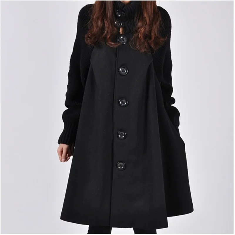 

Wool Coat Women Abrigos Mujer Invierno 2019 Casual Scarf Collar Single Breasted A-line Autumn Long Woolen Winter Coats Ladies