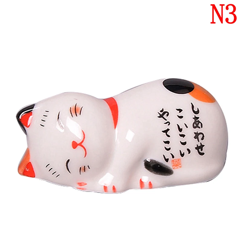 Lucky Cat держатель для палочек японские керамические палочки для еды Уход Керамическая фигура «Счастливая Кошечка» домашний отель 7 форм 1 шт - Цвет: N3