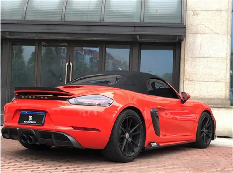 Спойлер для Porsche 718 Cayman Boxster высокое качество углеродное волокно крыло выступ спойлеры