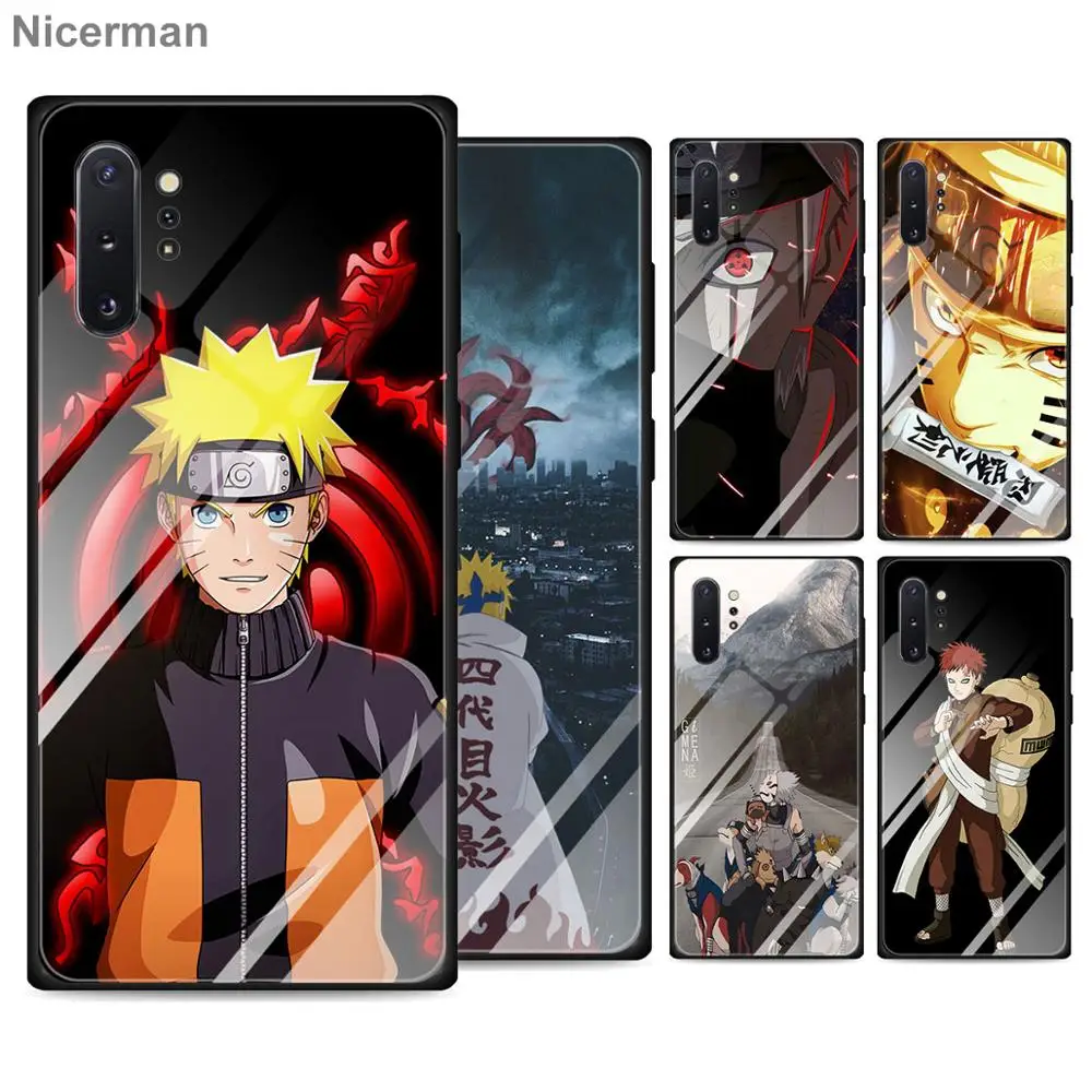 

anime uzumaki sasuke naruto Tempered Glass Case for Samsung Galaxy Note 10 10 Plus 9 S10 S8 S9 Plus S10e A50 A30 Cover Coque