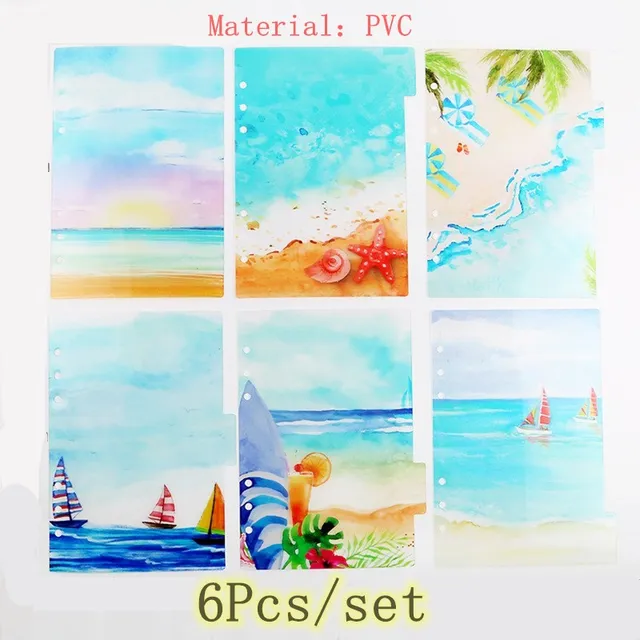 A5 Pu Leather 6 Ring Binder Notebooks Planner Covers Pink Cute Macaron Journal Note Agenda Diary Book Office and School Supplies C