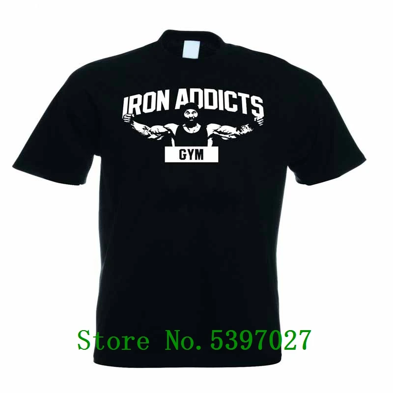 

IRON ADDICTS T SHIRT CT FLETCHER MIKE RASHID - Black new cool round Neck tee shirt solid color t shirt for men 2020 hip hop