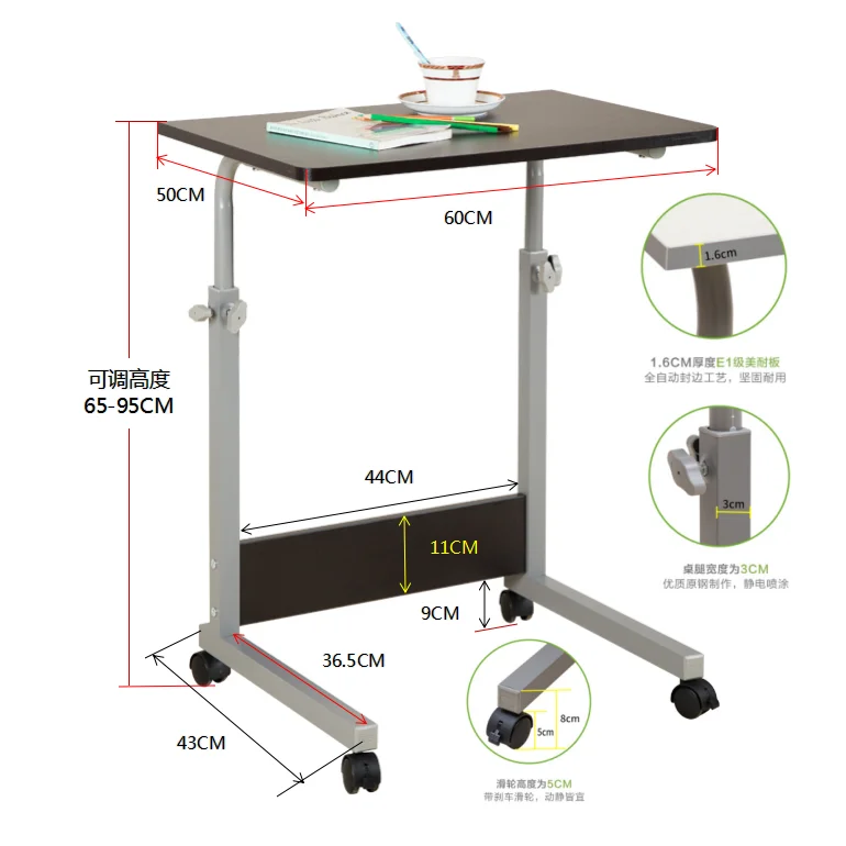 Простой письменный стол подвижный ленивый стол для дома студентов прикроватный столик кровать лифт ноутбук компьютерный стол - Цвет: 2