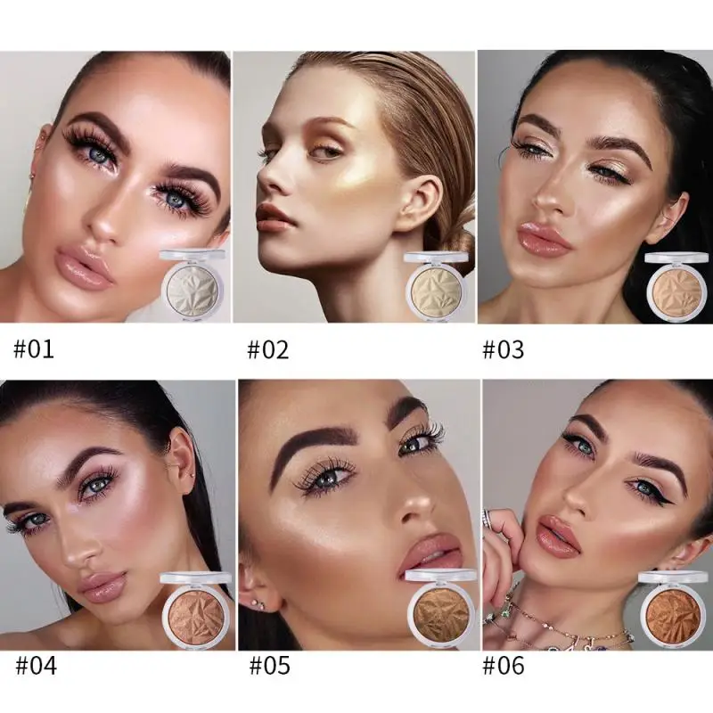 

HANDAIYAN Contour Powder Matte Loose Powder Shimmer Glow Face Highlighter Beauty Face Glitter Highlighter Palette Glow Facial
