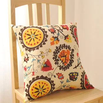 

45X45Cm Cushion Cover Boho Mandala Linen Pillow Cover Decorative Morocco Colorful Throw Pillows Cojines Decorativos Para Sofa