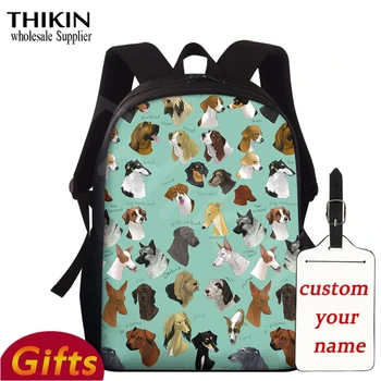 

THIKIN Schoolbags Men Women Backpack Students Boys Girls Pug / Bulldog / Bull Dog Patternkids School Bags Students Children Bag