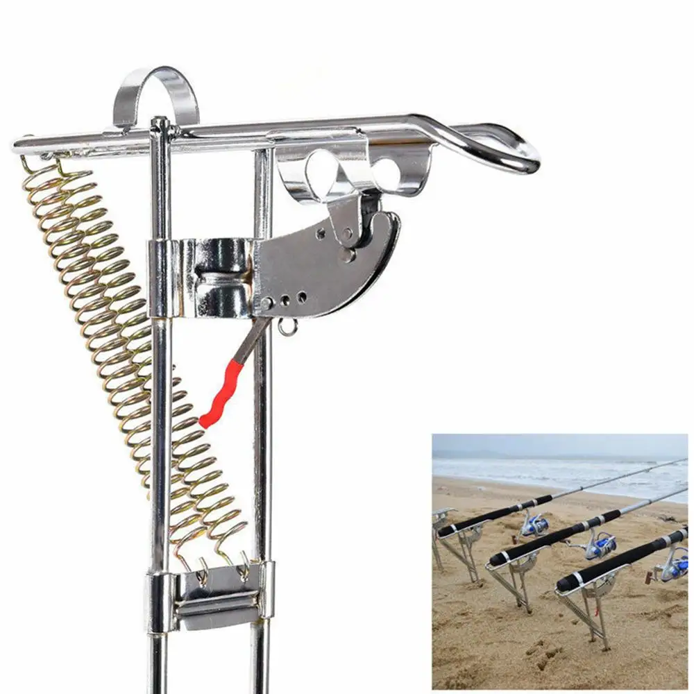 

Fishing Rod Holder Automatic Double Spring Angle Fish Pole Tackle Bracket Rest
