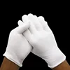 1Pair White Gloves Cotton Soft Thin Coin Jewelry Silver Inspection Gloves Handling Work Protector Gloves S M L 3