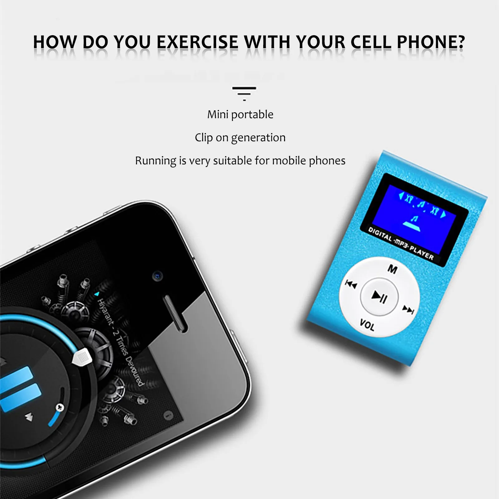 Мини mp3-плеер портативный с клипсой и ЖК-экраном поддержка карт Micro Sd Tf 32 ГБ модный