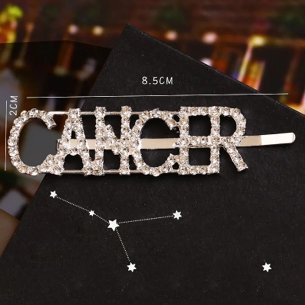 New Hairpins Crystal Shiny Rhinestones Word Letters Hair Clips Women Styling Tool Hairgrip Diamond Hair Accessories Clips Clamp