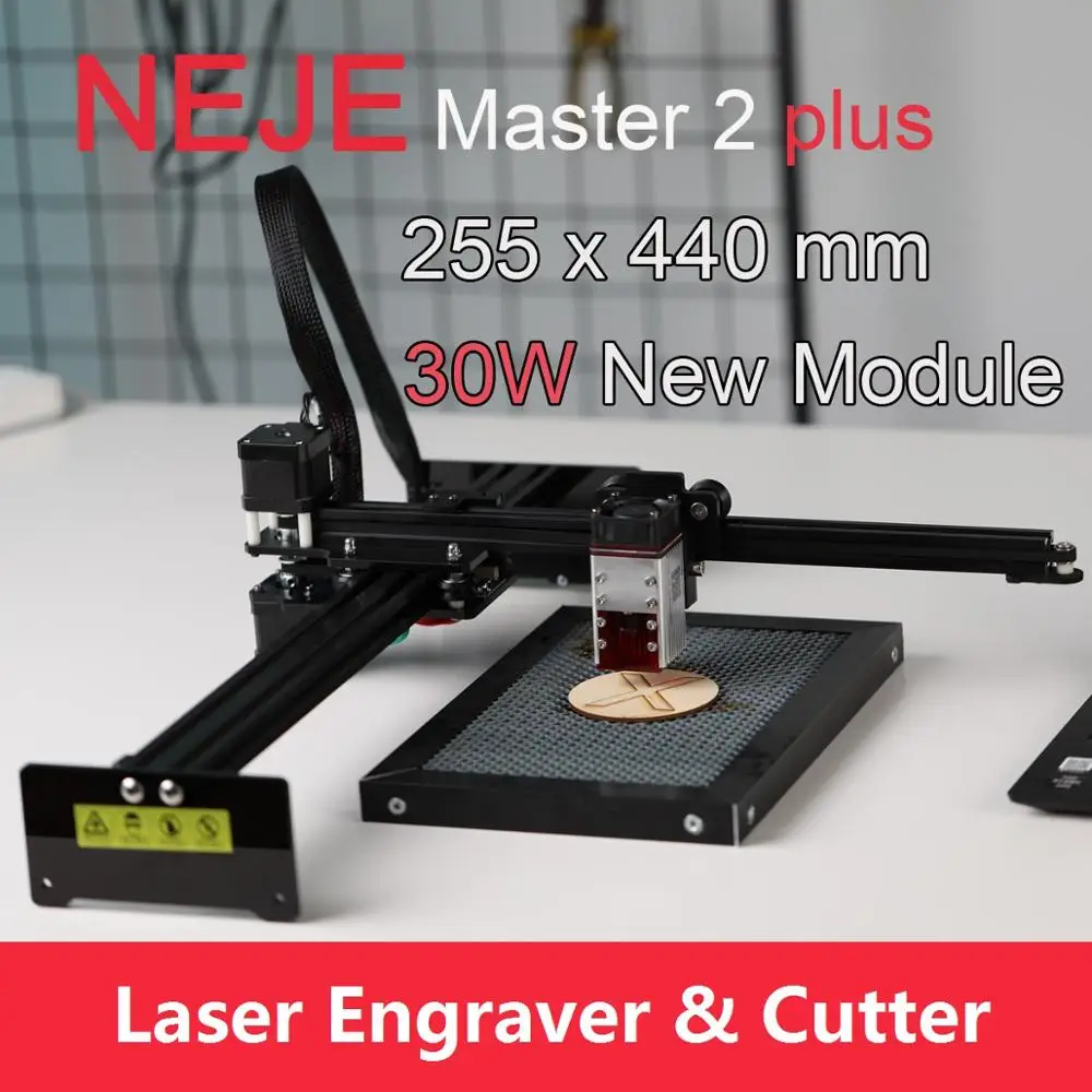 NEJE Master 2 Plus Laser Engraver Laser Cutter CNC Router with 30W Focusable Laser Head Off-line App Control for Wood Leather