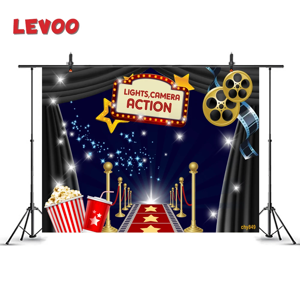 

LEVOO Photo Background Hollywood Birthday Party Awards Night Ceremony Backdrop For Photography Photozone Photo Studio Photophone