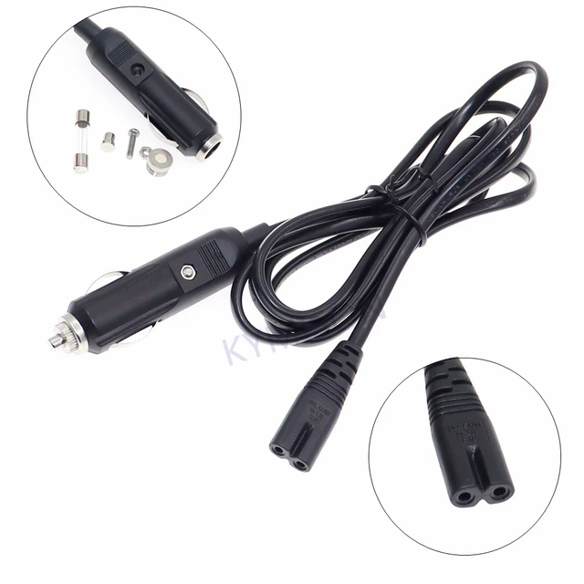 Câble de branchement pour voiture, chargeur à 2 broches, glacière, mini  réfrigérateur, Laguna, briquet, alimentation, 1.8m, DC 12V - AliExpress