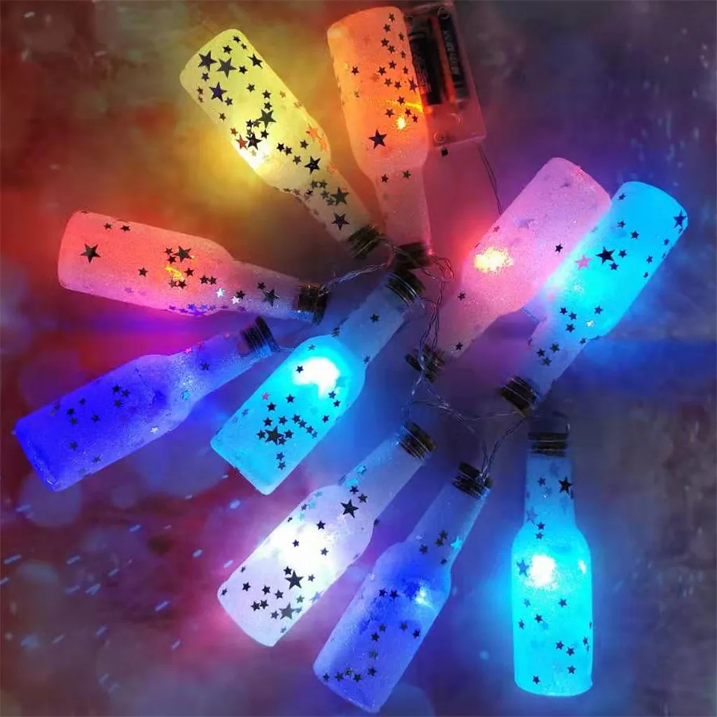 LED Bottle Lights Cork Battery Powered Garland Wire Christmas String Lights for Halloween Party Wedding Decor